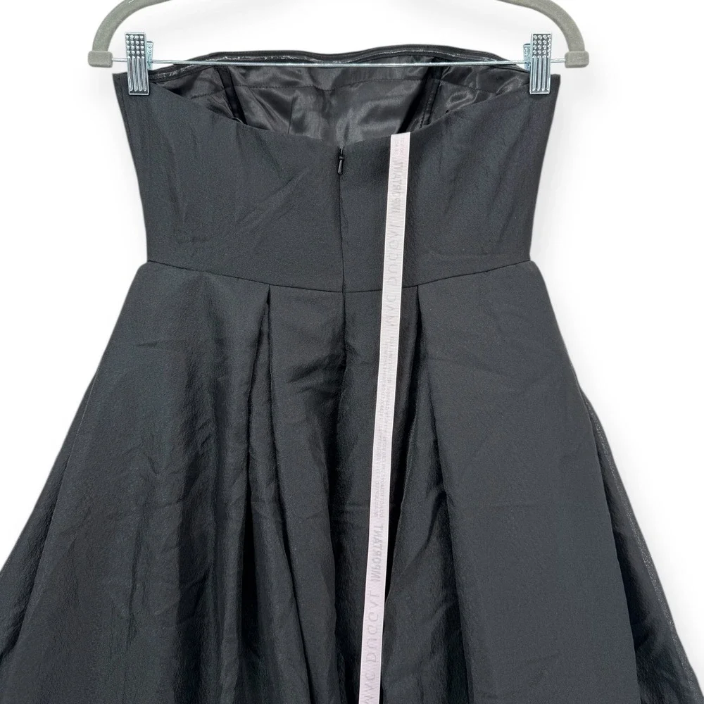 NEW Mac Duggal Black Strapless Floral Brocade Ballgown $798 -‎ Size 4